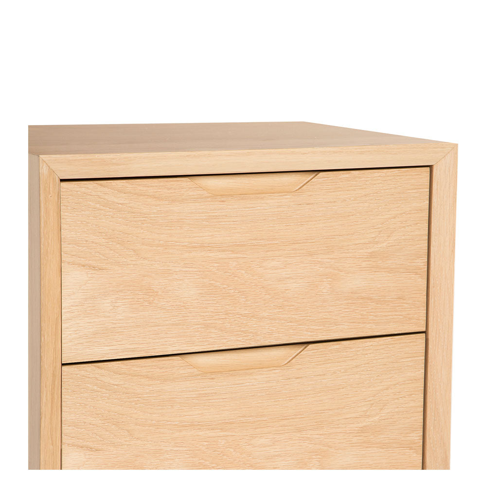 Erika Scandinavian Wooden Oak Bedside Table with 2 Drawers INTERIOR SECRETS  CF865-VN Nora Scandinavian 2 Drawer Wooden Bedside Table, MATT BLATT  Fleetwood Bedside Table